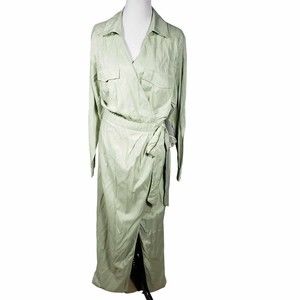 Fashion Nova Plus 2X Sage Green Easy Love Maxi Dress NWT AS IS